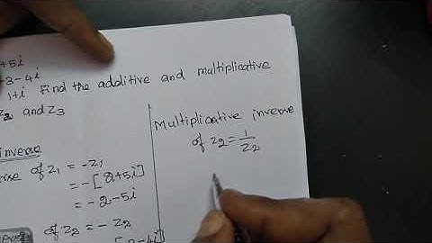 ##XII MATHS EXERCISE 2.3-3 Z1=2+5i, Z2=-3-4i, Z3=1+I find the additive and multiplicative inverse...