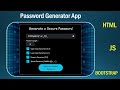 Password Generator Using HTML, JavaScript and Bootstrap | PRAROZ
