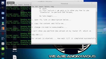 How to Perform Dos Attack    Slowloris kali linux