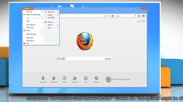 Removing a single website from the history of Mozilla® Firefox in Windows® 8
