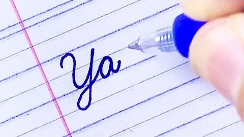 How to write capital letter "Y" connect with small letters in Cursive writing a to z