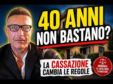 Video VIVE DA 40 ANNI NELLA CASA EREDITATA: LA CASSAZIONE CAMBIA LE REGOLE SULLUSUCAPIONE?
