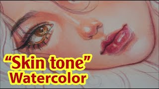 Easy Drawing / Watercolor Skin Tone Tutorial / Color of 2024 / Painting #1