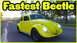 Super Fast Bug?!?!(How to Build and Tune the VW Volkswagen Beetle for drag racing) Forza Horizon 4 screenshot 3