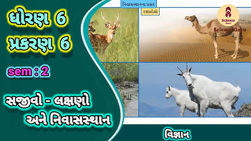 Sajivo laxano ane nivassthan || std 6 science ch 6 || સજીવો લક્ષણો અને નિવાસસ્થાન || ધોરણ 6 વિજ્ઞાન