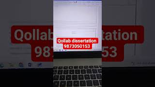 Qollab dissertation Amity 9873050153 |  Amity  MBA PROJECTS| BCA| BBA| B.COM| MCA| M.A. #ai #report