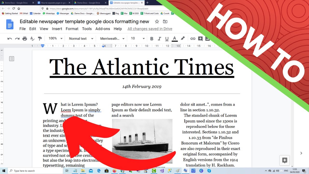 Editable Newspaper Template Google Docs How To Make A Newspaper On Google Docs Youtube