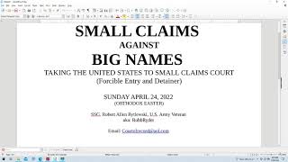 SMALL CLAIMS AGAINST BIG NAMES