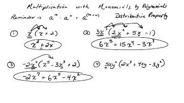 Multiplying Monomials by Polynomials