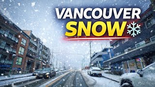 Vancouver’s First Snow of 2026 ❄️ | Scenic Winter Drive Around Metro Vancouver (4K)