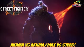 Street Fighter 6! Akuma VS Akuma! Local battles! Max vs Steeb - YoVideogames