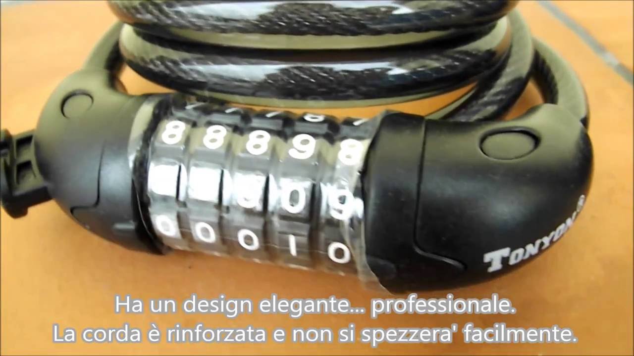 Lucchetto Per Casco E Bici A Combinazione - 2 Pezzi, Cavo D'acciaio 150 Cm, Protezione Anti-furto Per Caschi E Biciclette! - 2