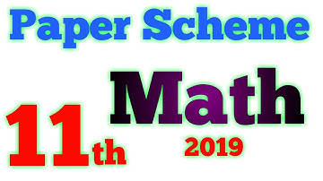 11th Class Math Paper Scheme 2020 | 1st Year Paper Pattern 2020 | 11th Guess Paper