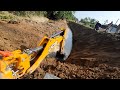 JCB Backhoe Loader Making Drain - View From Operator Cabin - Real Dozer Video