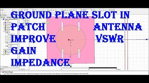 Impedance ,gain , vswr improved patch antenna in hfss | ground plane slots in hfss
