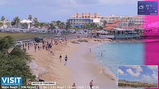 LIVE SXM Airport March 19 ✈️ -  Maho Beach Sint Maarten screenshot 1