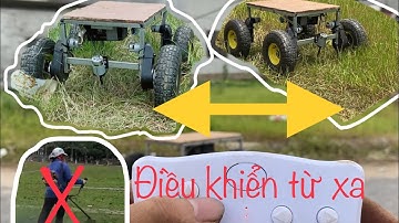 Tự chế máy cắt cỏ dọn vườn   Điều khiển từ xa -DIY remote control lawn mower