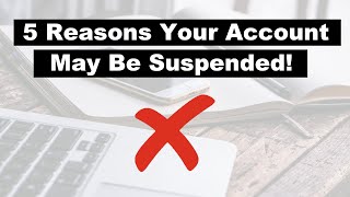 5 Reasons Why Your Amazon Account May Get Suspended! ❌