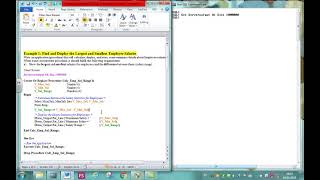 Demobld PLSQL Procedure 001 Display Largest and Smallest Employee Salaries