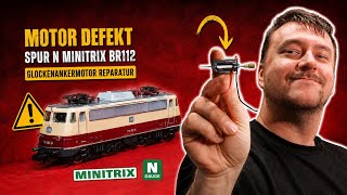 MOTOR DEFEKT | Umbau Glockenankermotor | Reparatur/Reinigung einer Minitrix BR112 | Spur N