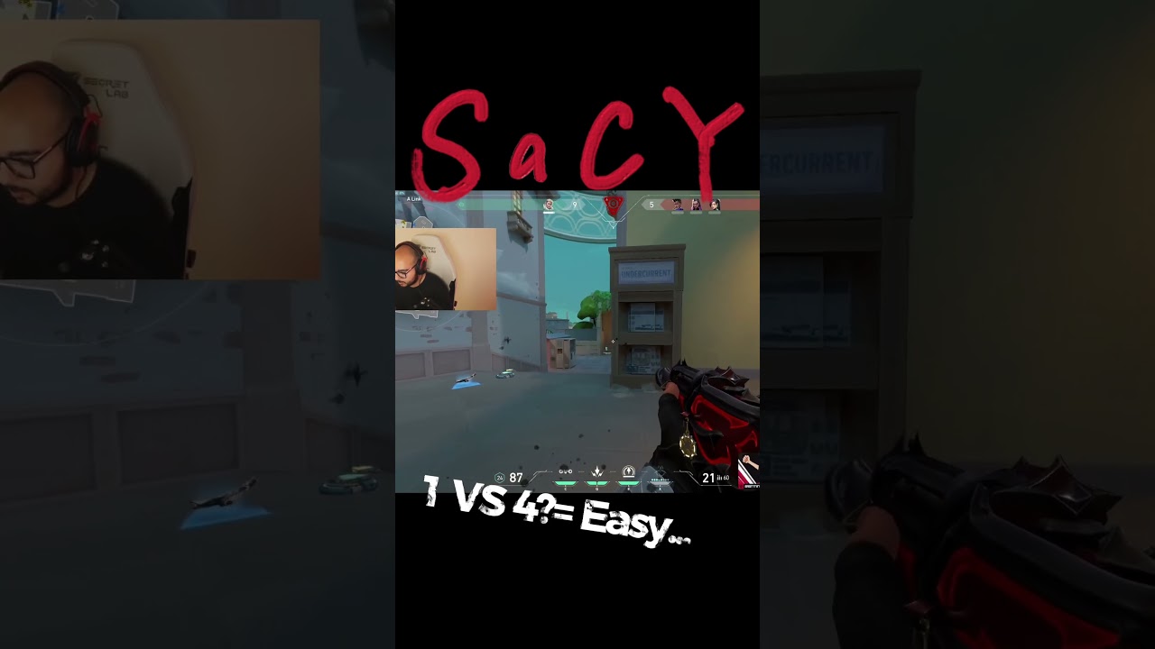 Sacy 1 VS 4 #shorts #valorant #proplayer - YouTube