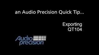 QT104 - Exporting