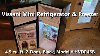 Vissani Mini Refrigerator Freezer - Model HVDR45B