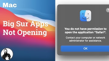 Problem Opening Apps on Big Sur - You DO NOT HAVE Permission to Open the Application