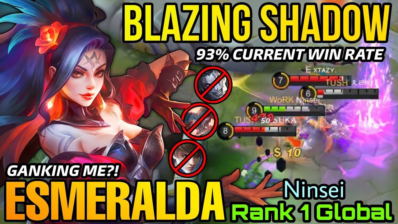 Download 93% WR S18 Esmeralda Blazing Shadow New EPIC Skin MVP Play - Top 1 Global Esmeralda by Ninsei - MLBB