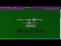 Naija Code Academy example portfolio webpage for beginner