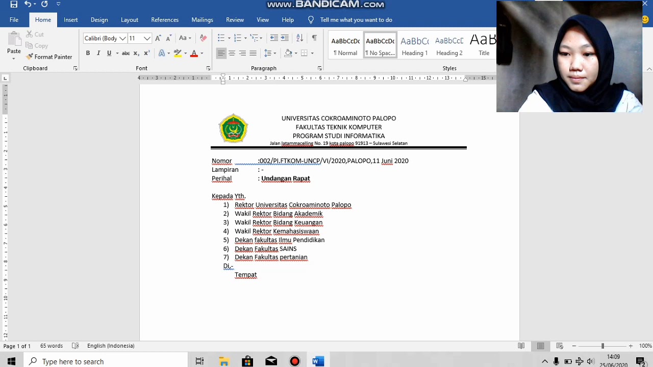 Cara membuat undangan Resmi di Word 