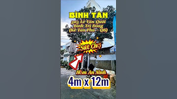 🔥 Bán Nhà Hẻm 305 Lê Văn Quới Bình Trị Đông Bình Tân (kế Chợ) Sát Tân Phú 4x12m hẻm ôtô 7m thông