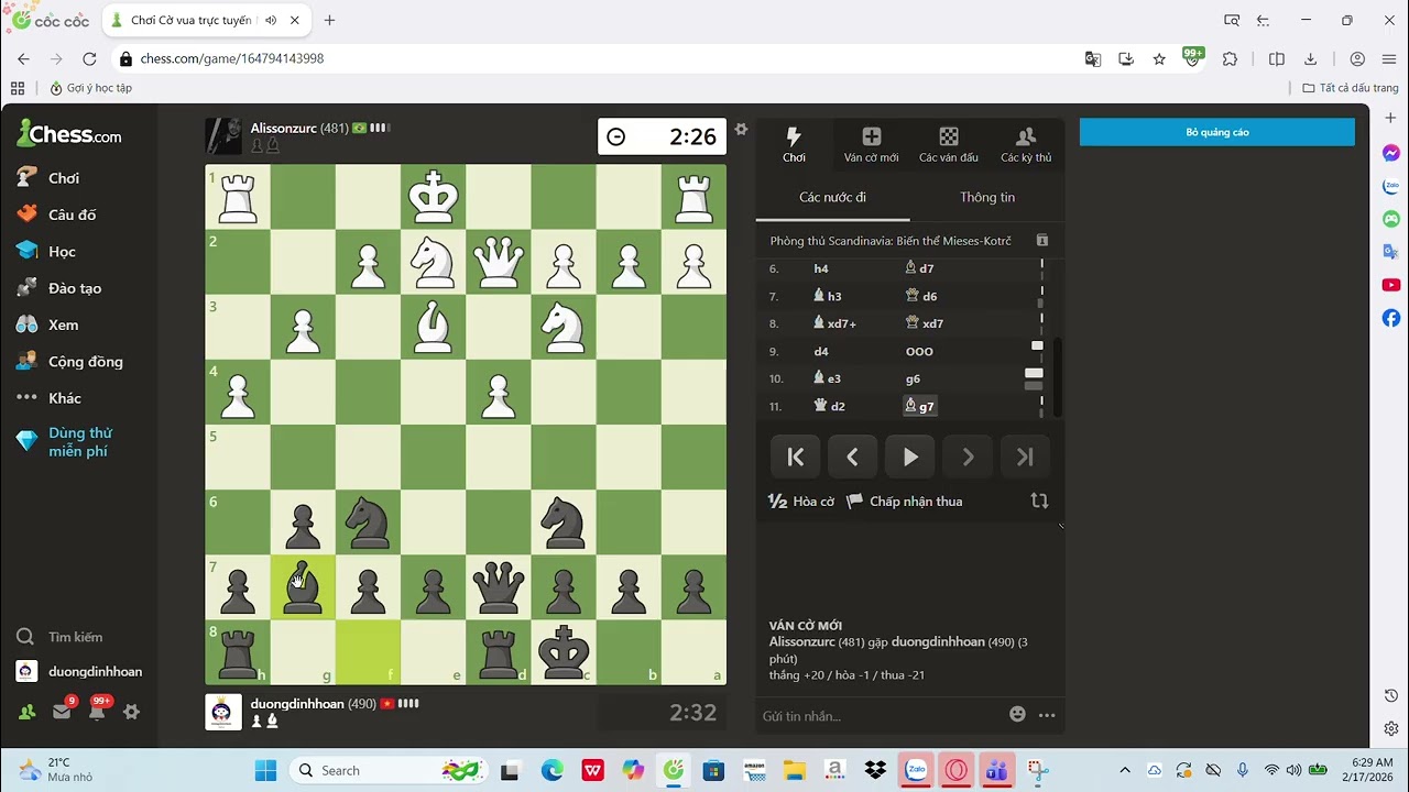 Khai cuộc phòng thủ Scandinvia