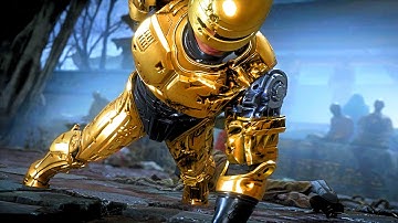MK11 Aftermath All Characters Flex & One Arm Pushups (All Characters Do Jacqui Kombat Ready Intro 3)