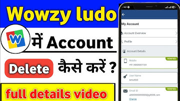 Wowzy ludo app me account permanently delete kaise kare || wowzy ludo  me account delete kaise kare