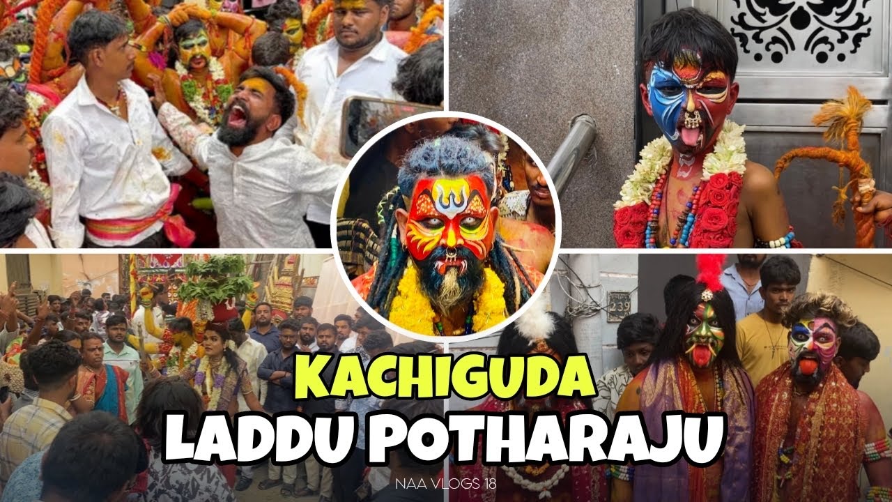 Kachiguda Laddu Potharaju || 50 Potharaju 😱Bonalu 2k25 - YouTube