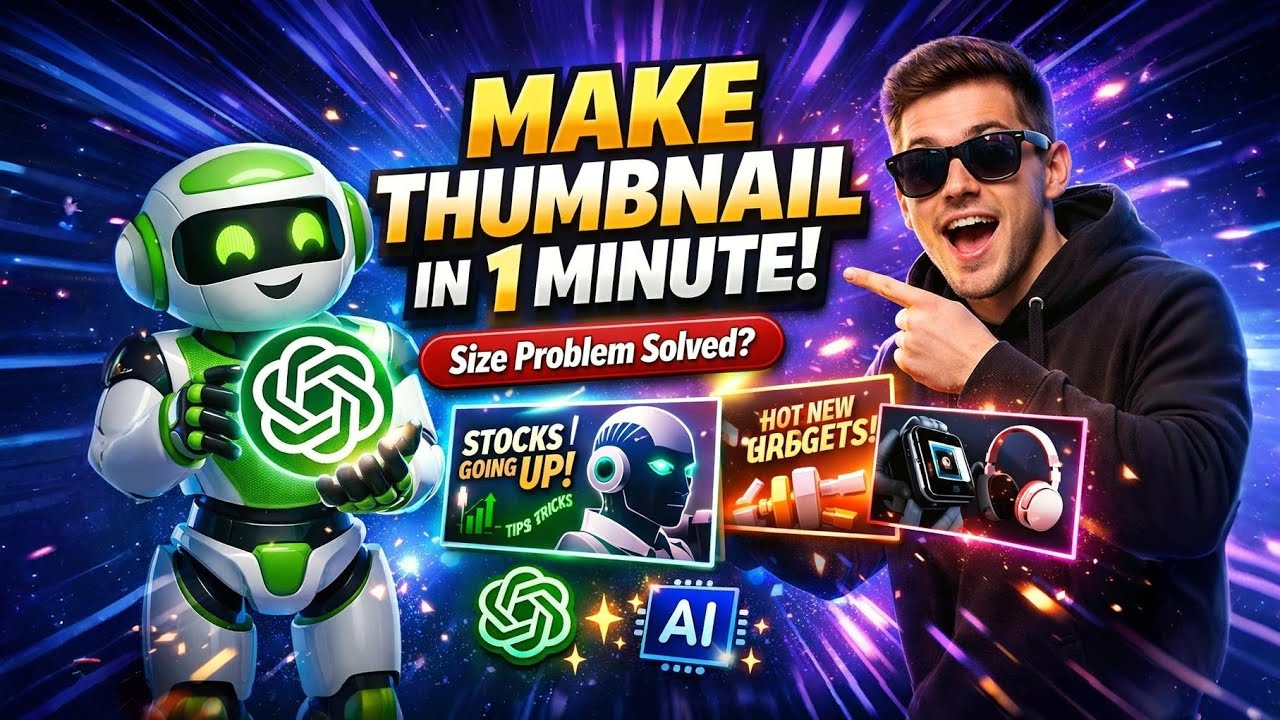 ChatGPT Se YouTube Thumbnail Kaise Banaye 🔥 AI Thumbnail Design Full Tutorial (Step By Step) 