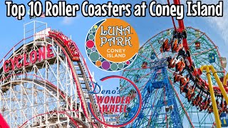 Top 10 Roller Coasters at Luna Park & Deno’s Wonder Wheel Park [Coney Island] New York (2021)