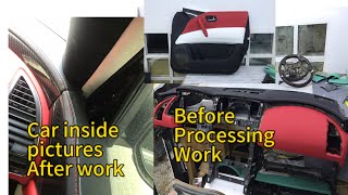 How to change dashboard colour with leather stitching upholstery #this #video #for #skills