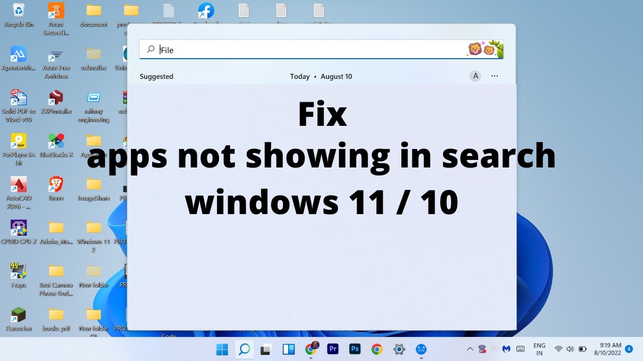Windows 11 Search Not Showing Apps Fix Apps Not Showing In Search