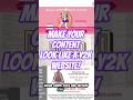 Give Your Content The Y2K Aesthetic! #contenttips #creatortools