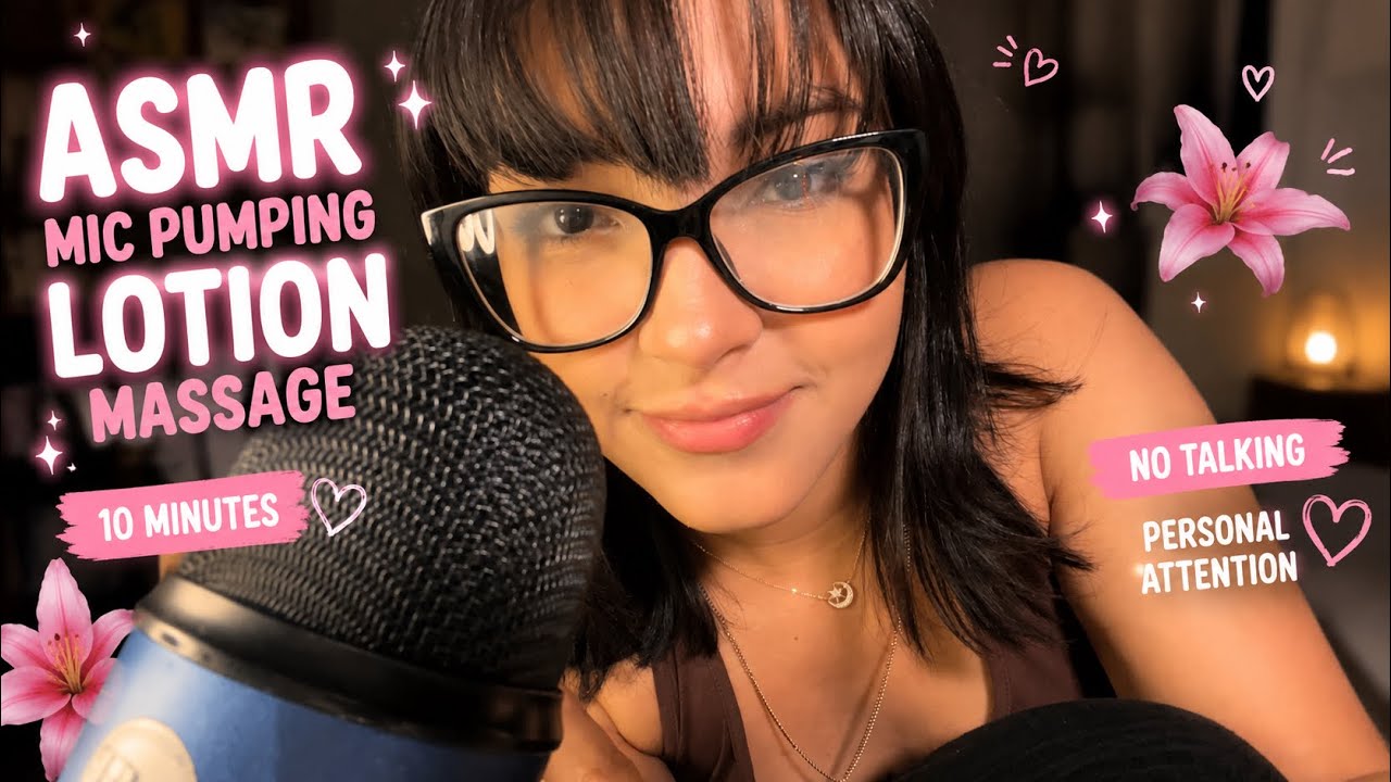 ASMR Mic Pumping Lotion Massage 😴 Instant Tingles | Personal Attention (No Talking)