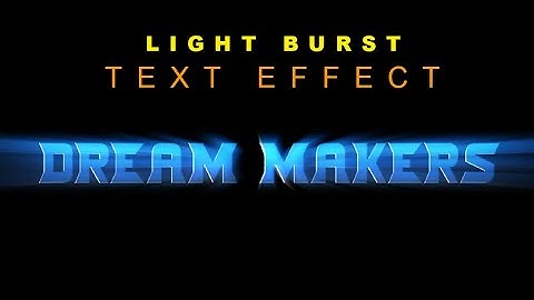 Light Burst Text Effect | Photoshop Tutorial | Beginners