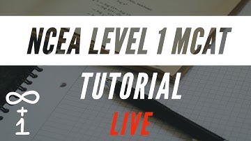 NCEA Level 1 MCAT Tutorial 1st September 2019 9pm to 10pm
