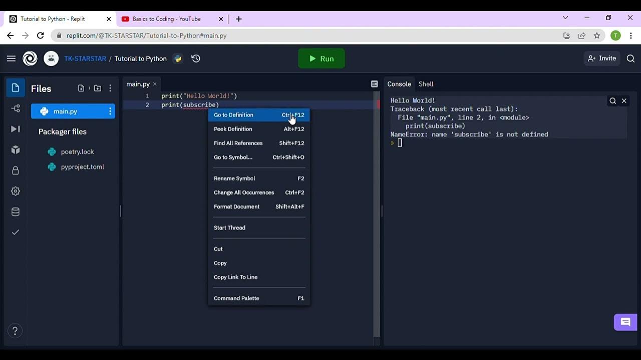 How to print something in python(basic lesson1) - YouTube