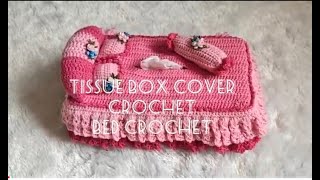 TUTORIAL cover kotak tisu rajut #cover tissue box crochet, #bed crochet part 1