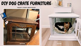 DIY GOODWILL FURNITURE MAKEOVER: Before & After Dog Crate
