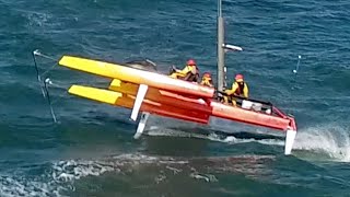 K2 Kiteboat  High Speed Foiling in Rough Water