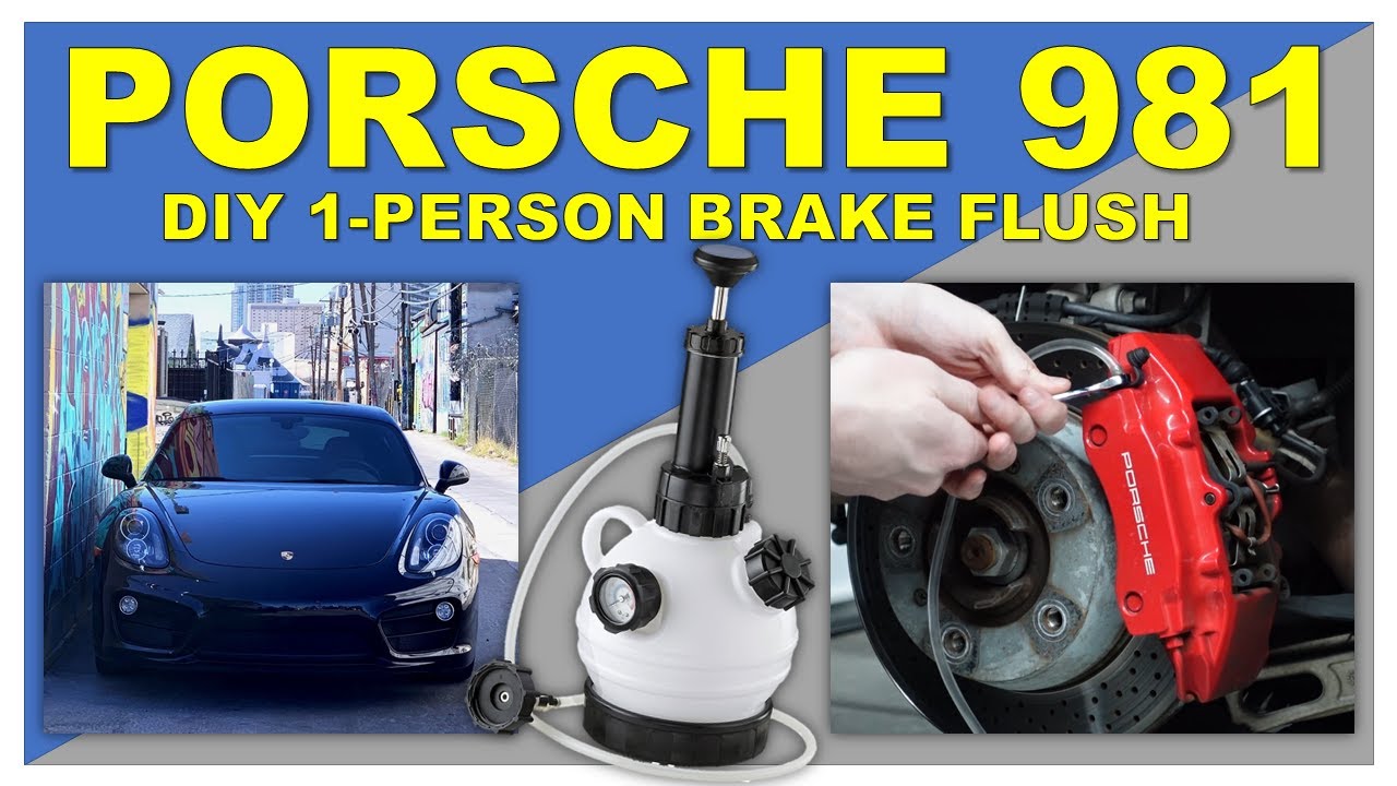 PORSCHE 981 BRAKE FLUSH WITH ONE PERSON TUTORIAL How to do a brake flush on a Porsche Cayman S
