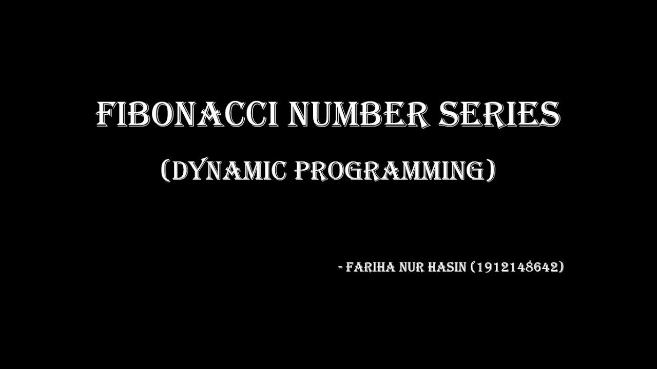 Fibonacci Number Series - YouTube
